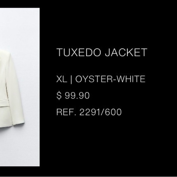 Zara Women’s Oyster White Corset like Waist Blazer - Picture 6 of 6